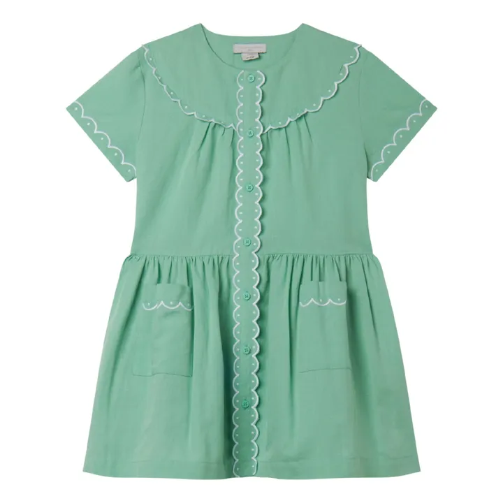 Stella McCartney Kids Robe Lin | Vert d'eau