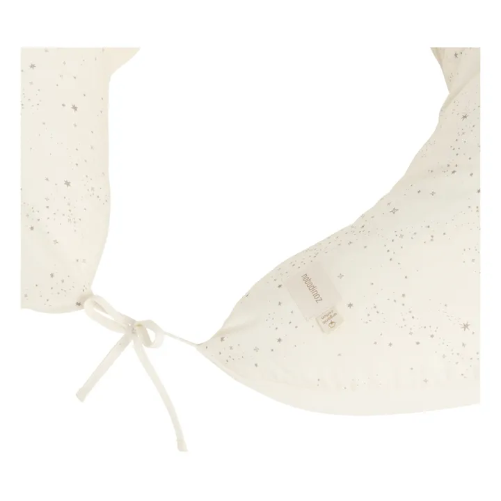 Nobodinoz Coussin d'allaitement Luna en coton bio | Ecru