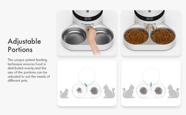 Petlibro Granary Wifi Dual foderbakke og foderautomat til kat (hvid)