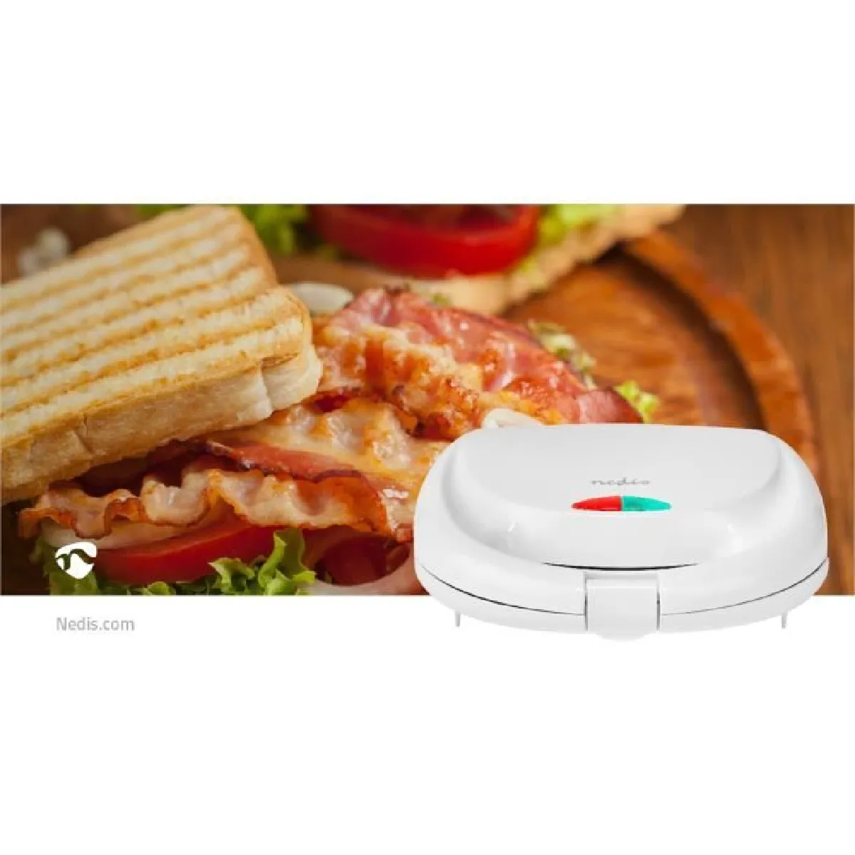 Nedis Appareil à Croque Monsieur 800W