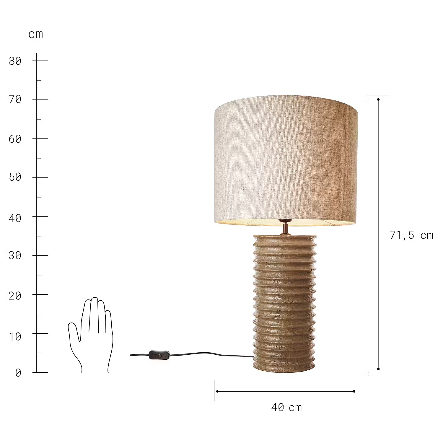 GROOVED Tischleuchte