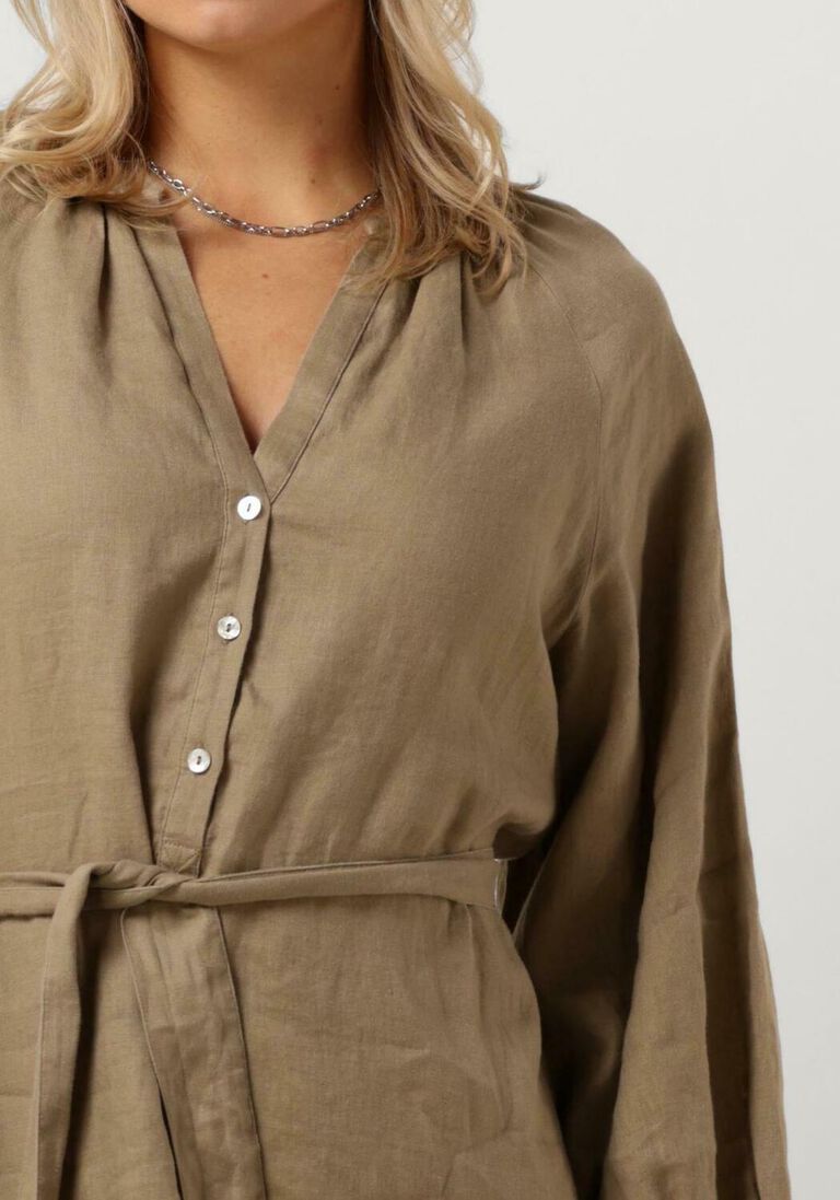 CIRCLE OF TRUST bruine circle of trust midi jurk pauline dress