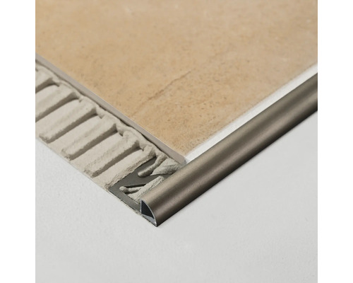 Kwartcirkel eindprofiel Dural Durondell DRAE 100-T aluminium, lengte 250 cm, hoogte 10 mm