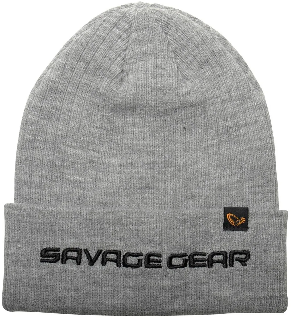 Savage Gear Fold-Up Beanie Light Grey Melange, One Size