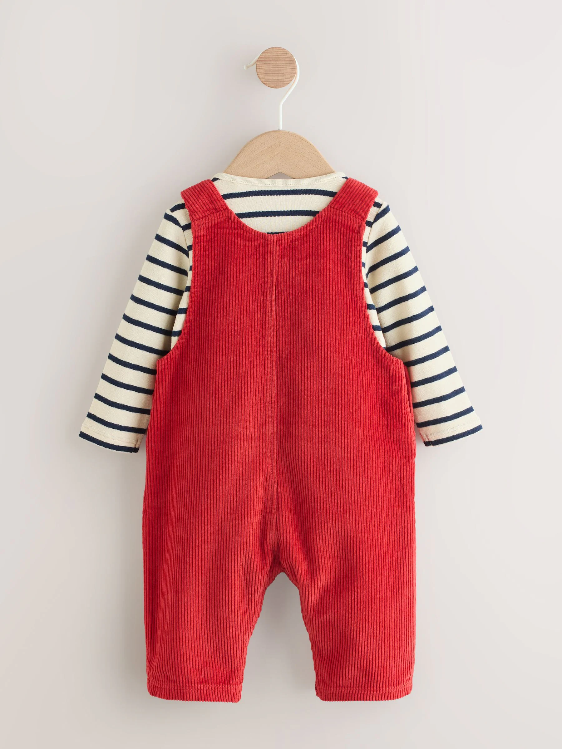 Rood - Babyset van tuinbroek en rompertje (0mnd-2jr)
