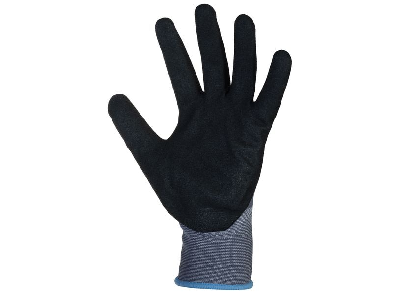 STRUCT Arbeitshandschuh Nylon, L, Grau/Schwarz, 1 Stück Handschuhe mit Nitril-Beschichtung