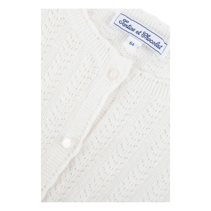 Tartine et Chocolat Cardigan en Maille | Blanc
