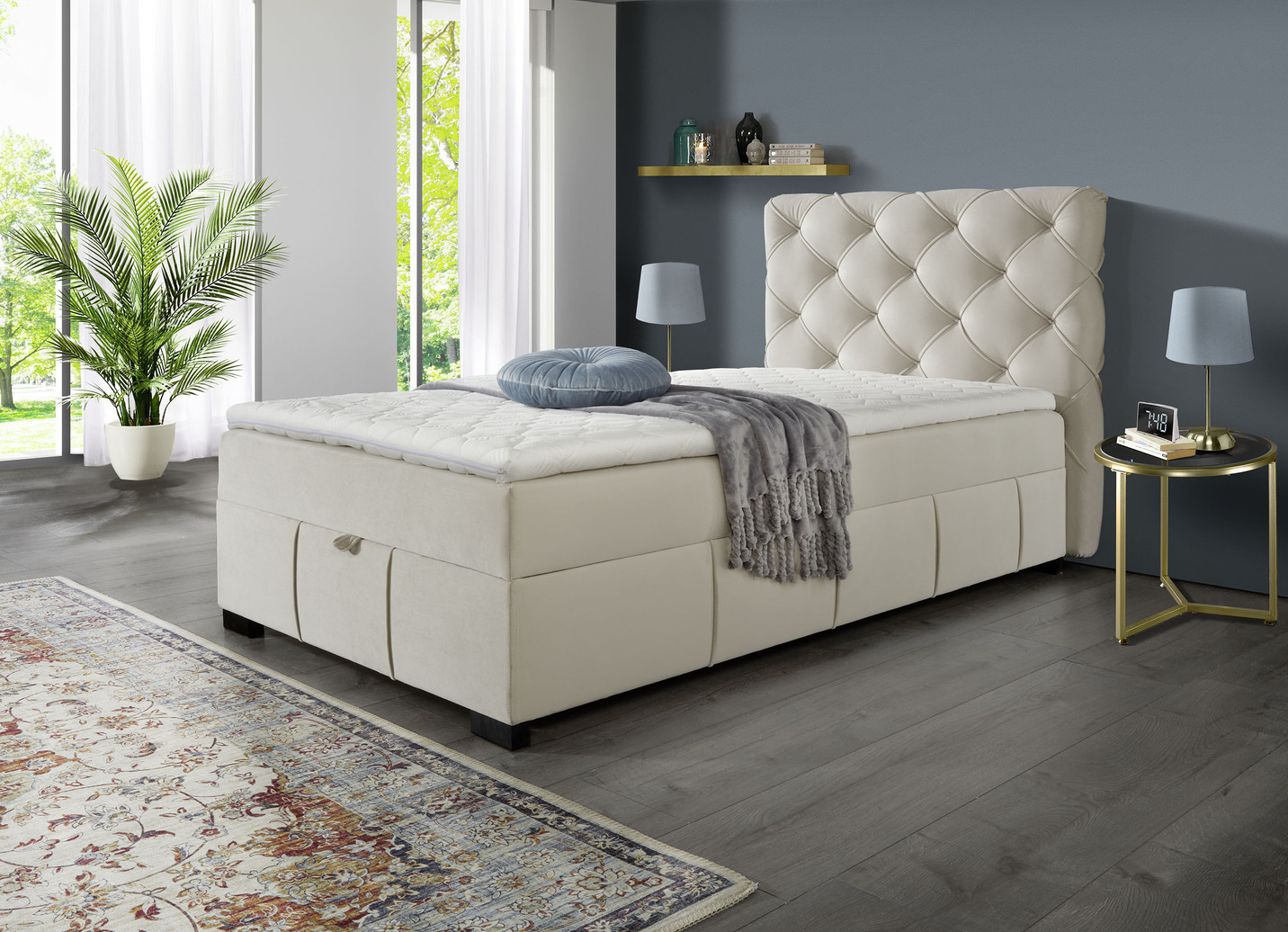 Boxspringbett mit Kaltschaumtopper