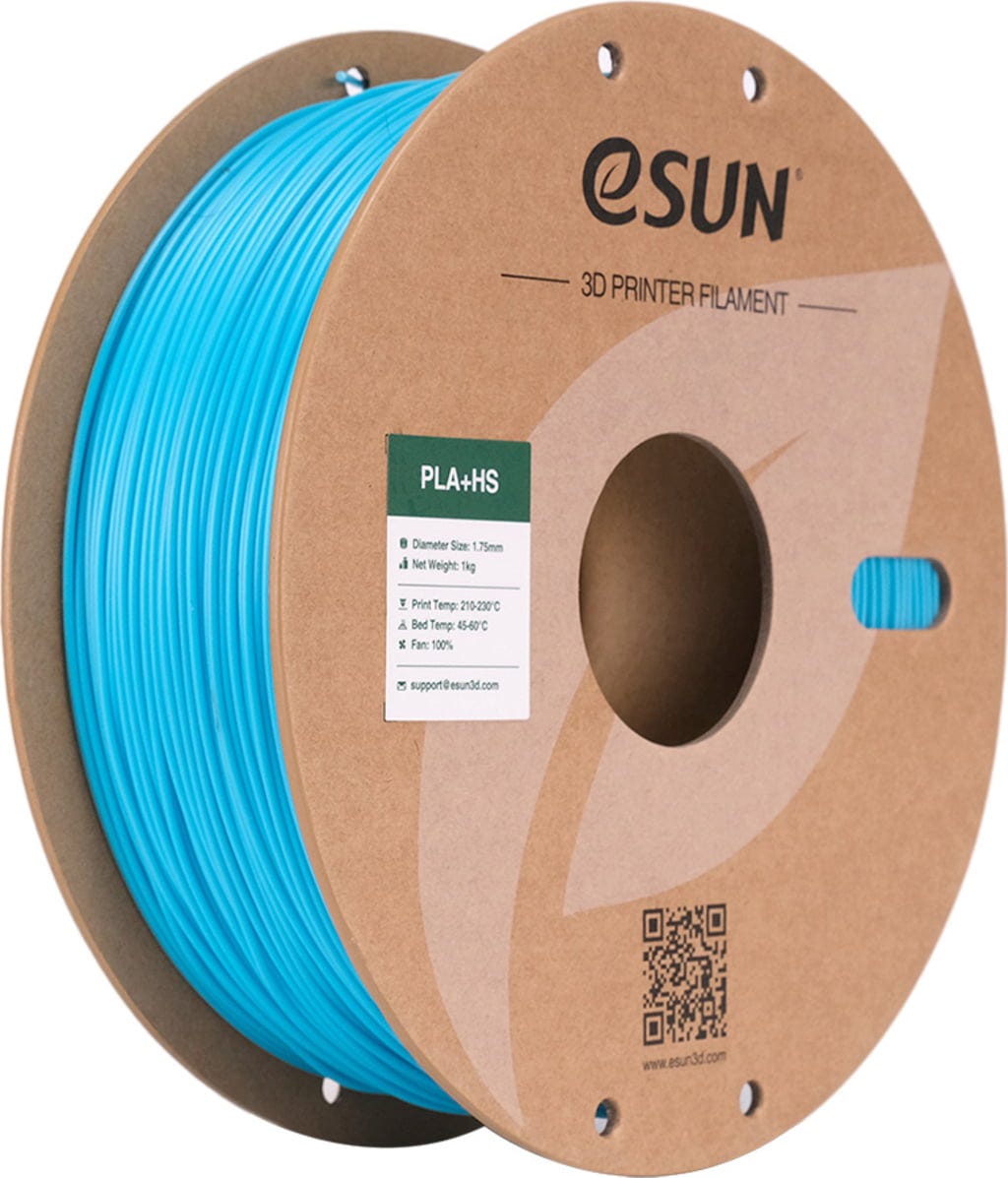 eSUN  PLA+HS Light Blue, 1,75 mm / 1000 g    PLA-Filament für den Hochgeschwindigkeitsdruck
