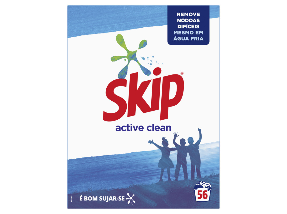 DETERGENTE ROUPA MÁQUINA PÓ SKIP ACTIVE CLEAN 56D