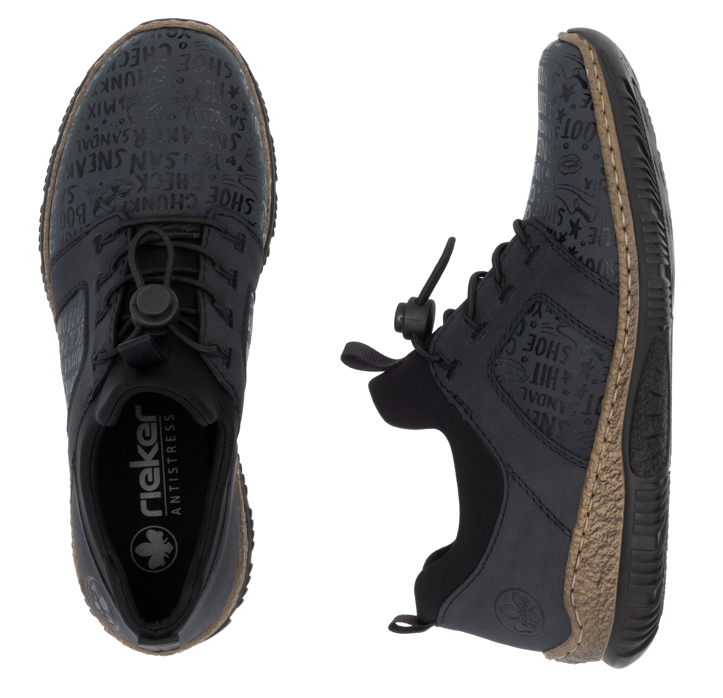Rieker Slip-On Sneaker  , Schlupfschuh, Freizeitschuh, Halbschuh mit praktischen Anziehlaschen