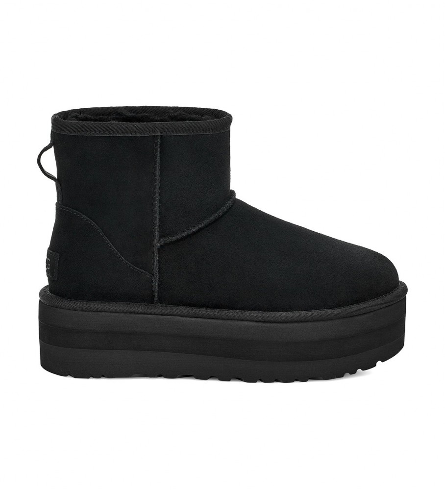 UGG Botines W Classic Mini Platform preto -Altura plataforma 5cm-