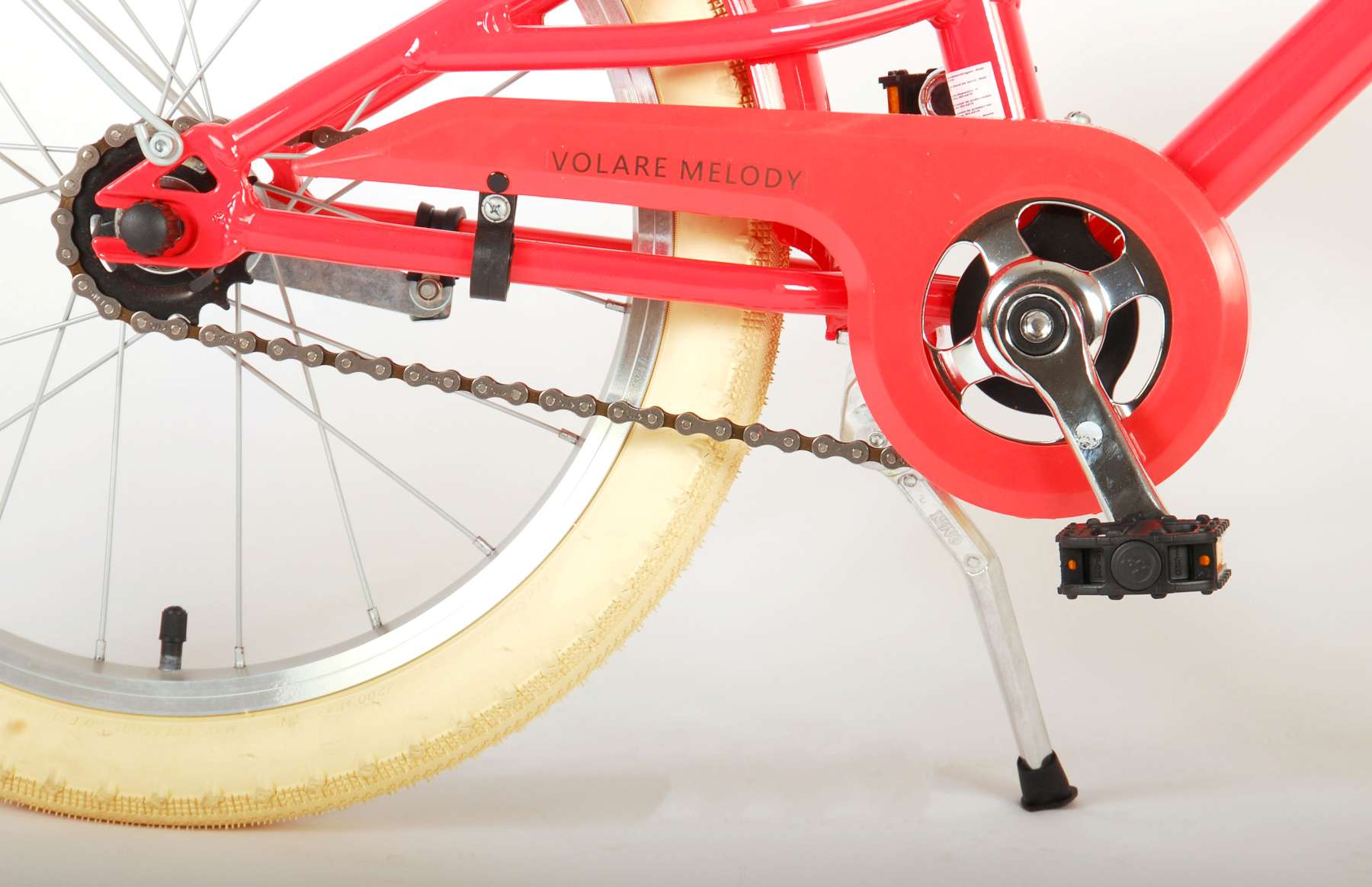 TPFSports Melody Kinderfahrrad - Mädchen - 18 Zoll - 2 Handbremsen - Beige