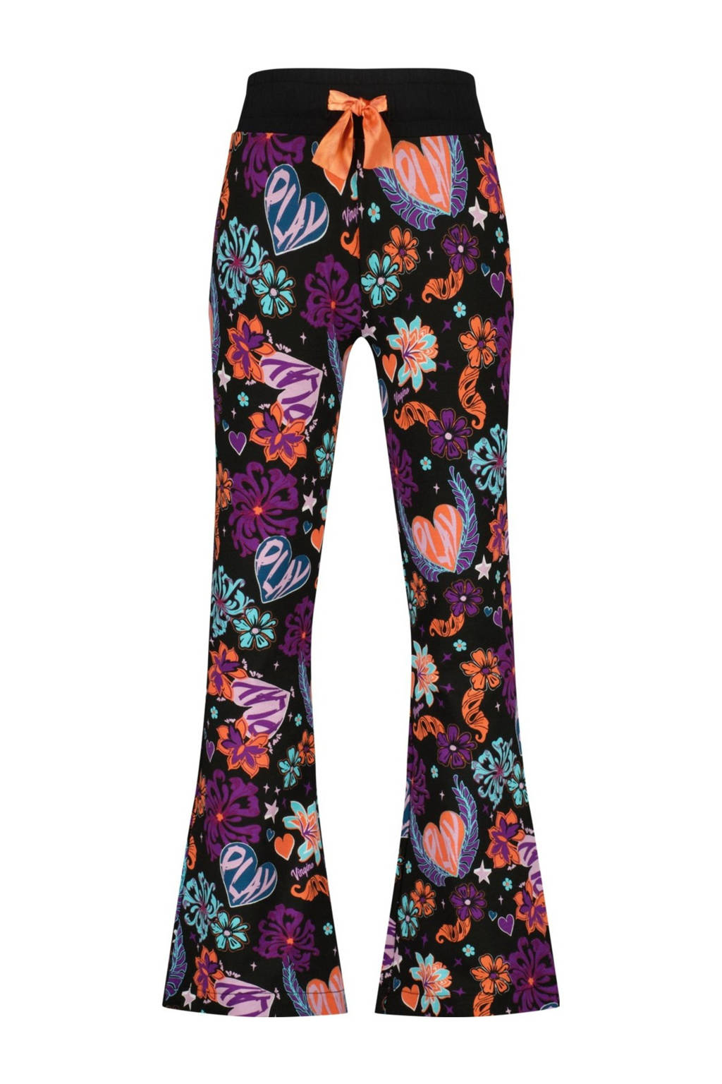 Vingino pyjama Weike met all over print zwart/paars/roze