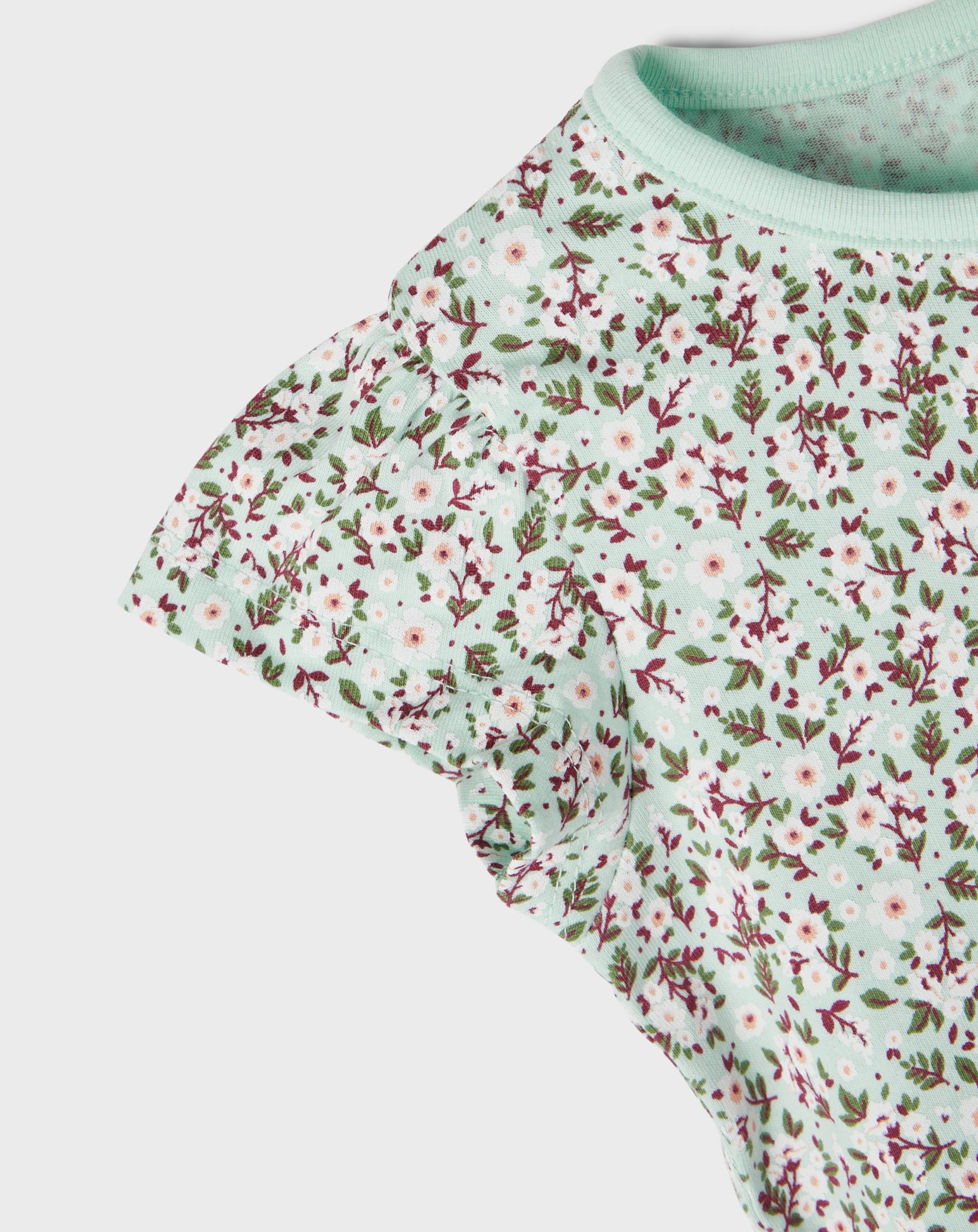 T-Shirt NMFVILENE BLOSSOM in glacier