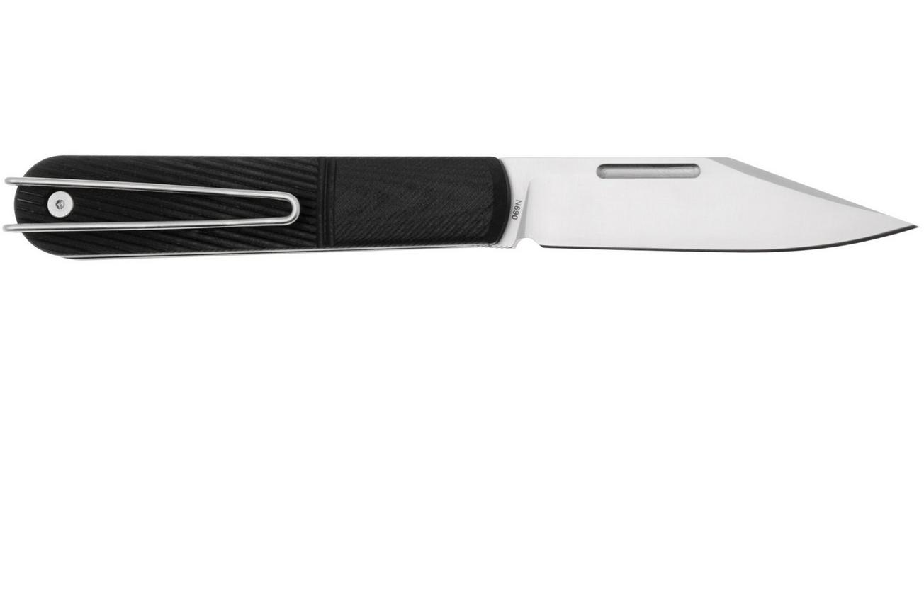 Real Steel Barlow RB5, 8022B Clippoint N690, Black G10, slipjoint zakmes