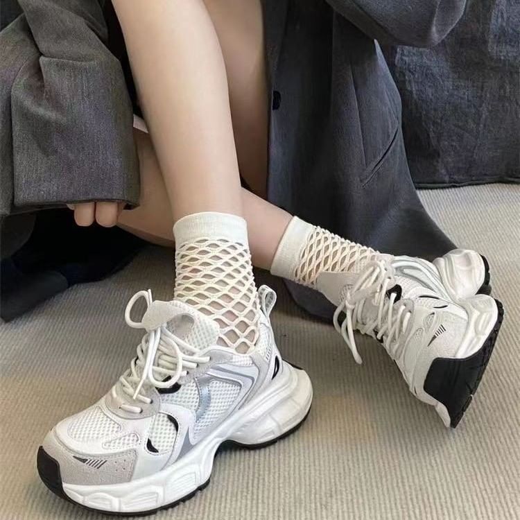 caneik - Platform Panel Mesh Sneakers