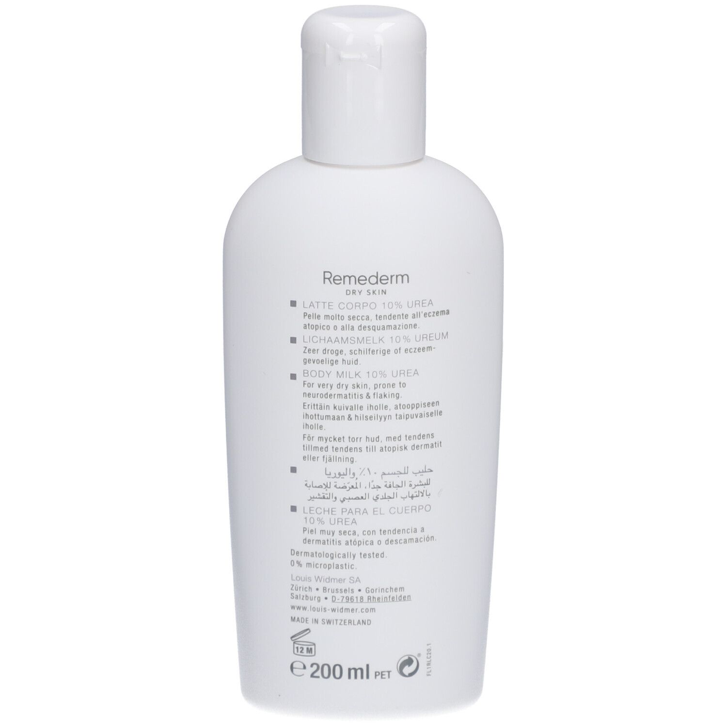 Louis Widmer Remederm Dry Skin Körpermilch 10 % Urea