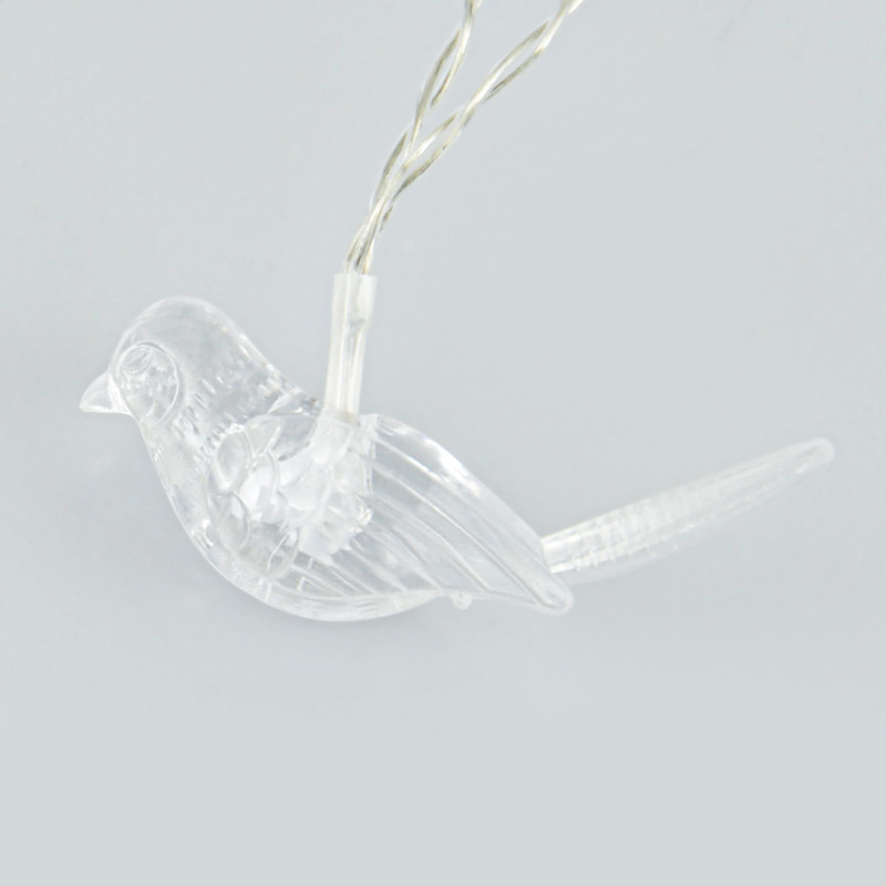 Guirlande 10 oiseaux transparent
