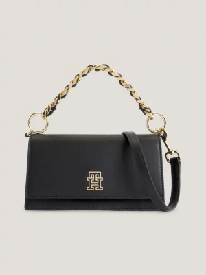 Bolsa transversal com corrente trançada