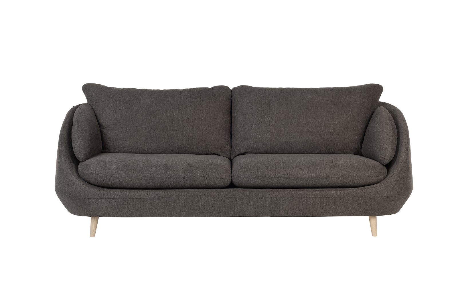 Ross sofa Tekstil Bloq Brown med hvitpigmenterte ben 516