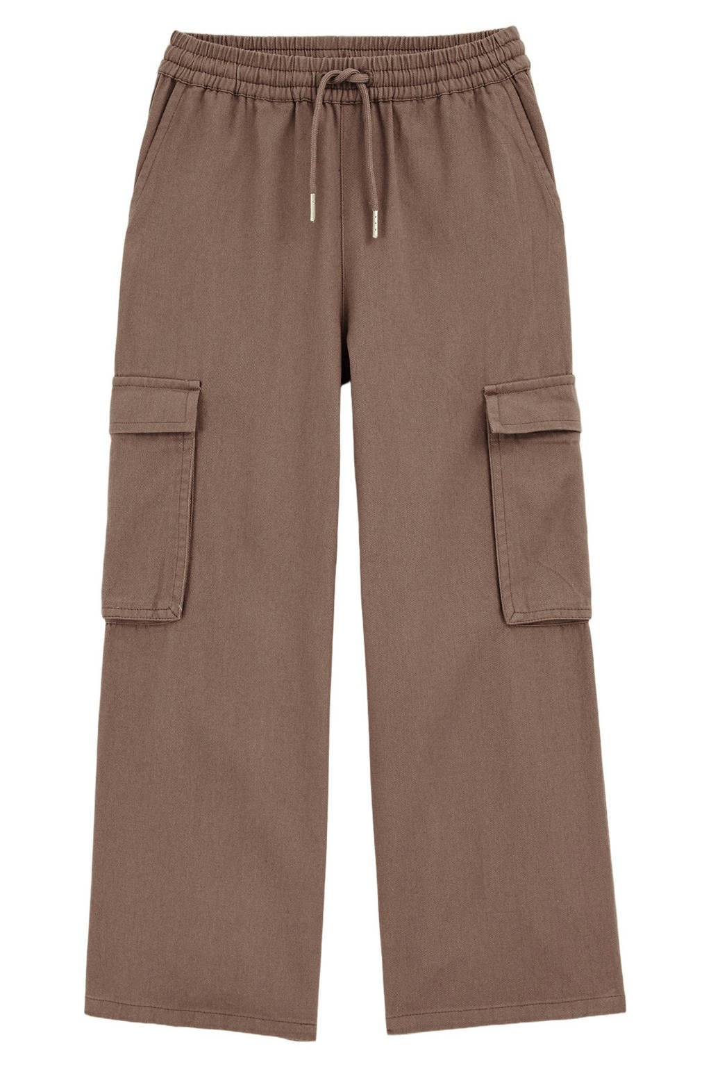 WE Fashion straight casual broek bruin