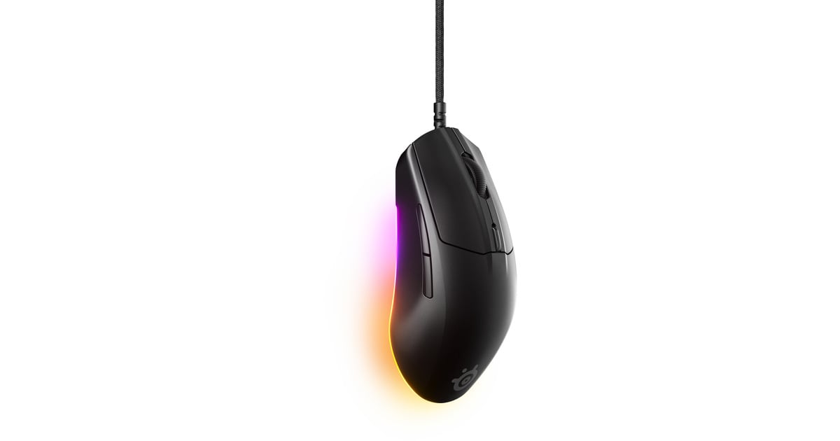 SteelSeriesRival 3 Gen 2 gaming muis  (Zwart, 8.500 dpi, RGB leds)