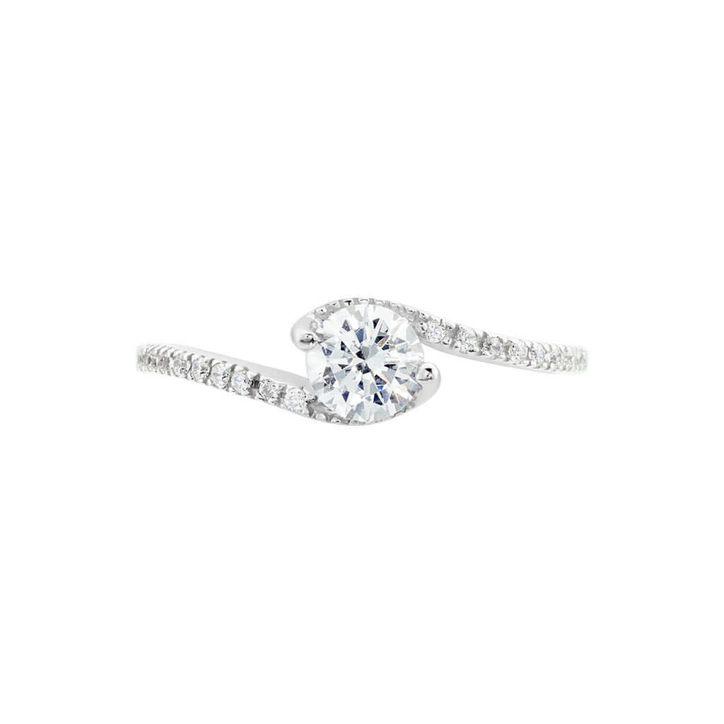Bague Olly Or Blanc Oxyde De Zirconium