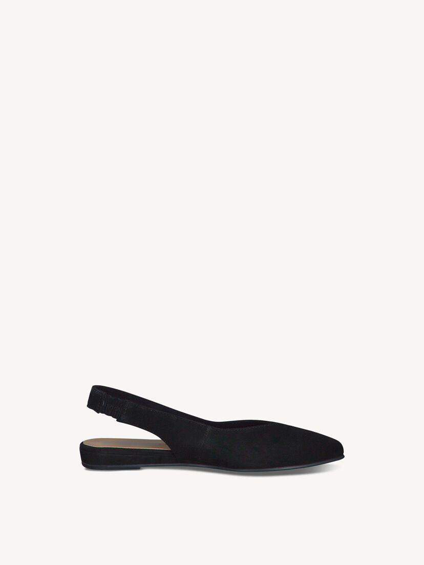Leren Slingballerina’s - zwart