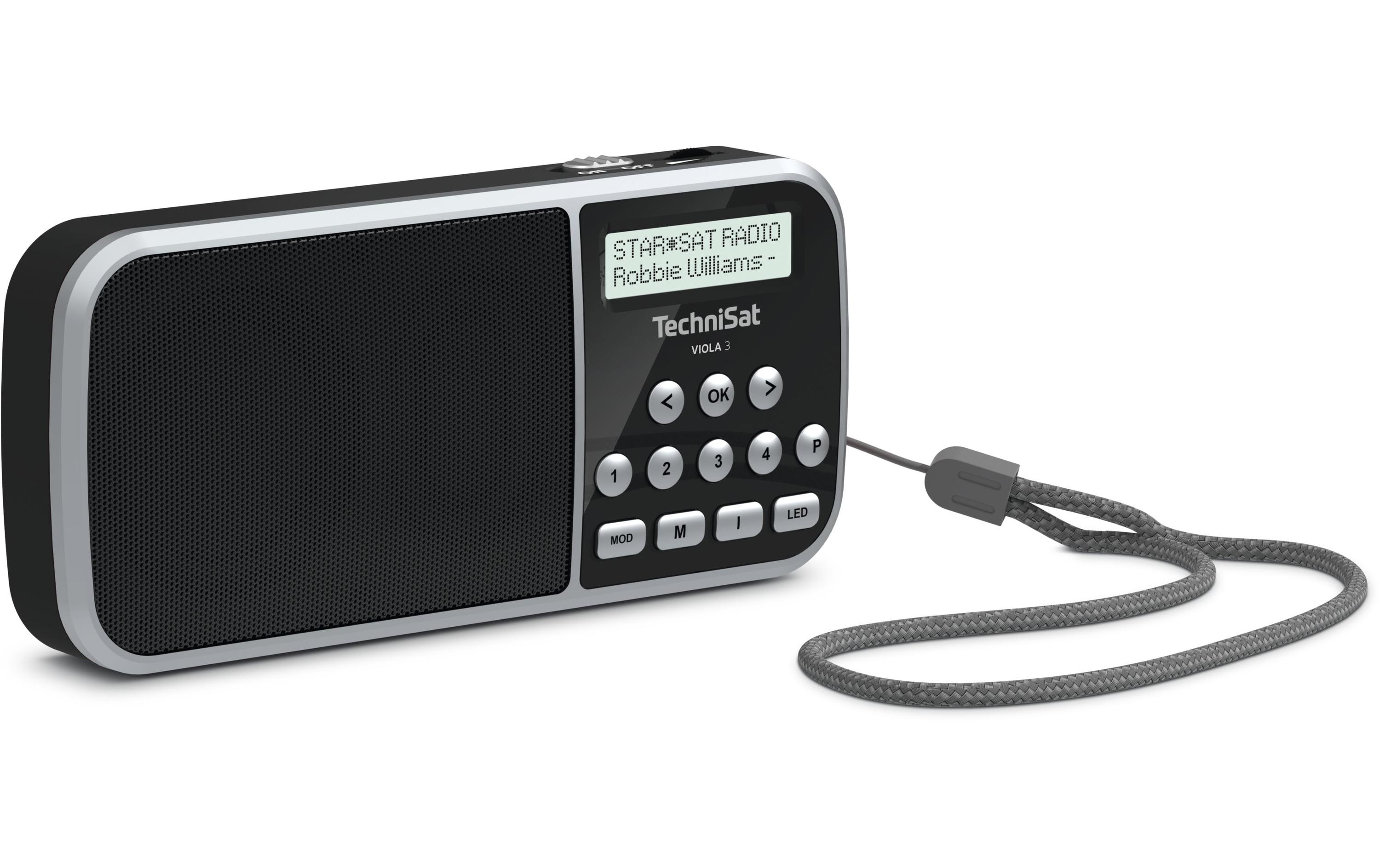 DAB+ Radio Viola 3 SchwarzPortables DAB+/UKW-Taschenradio mit LED-Taschenlampenfunktion