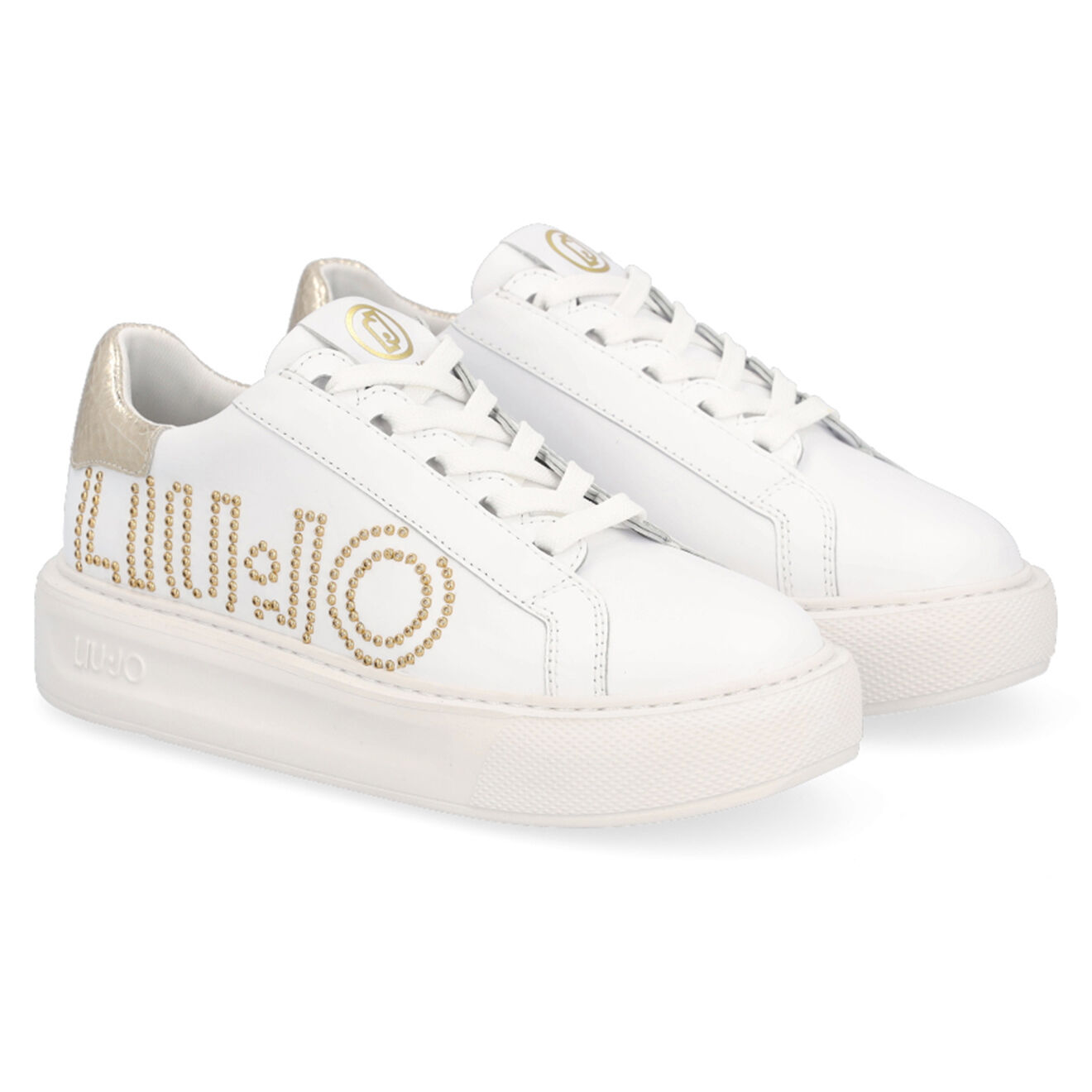Liu-Jo Sneakers Kylie en Cuir blanc/doré