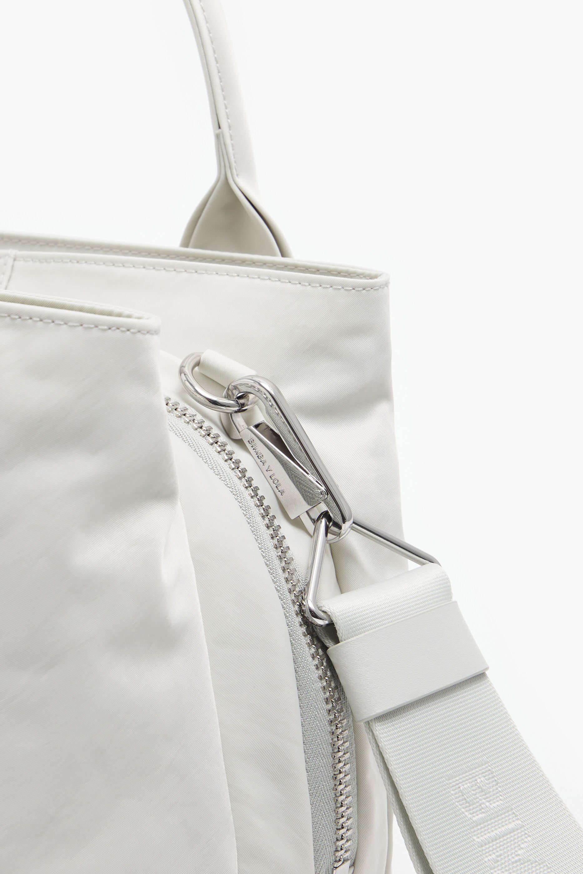 Bolsa de lona pequena, cinza.