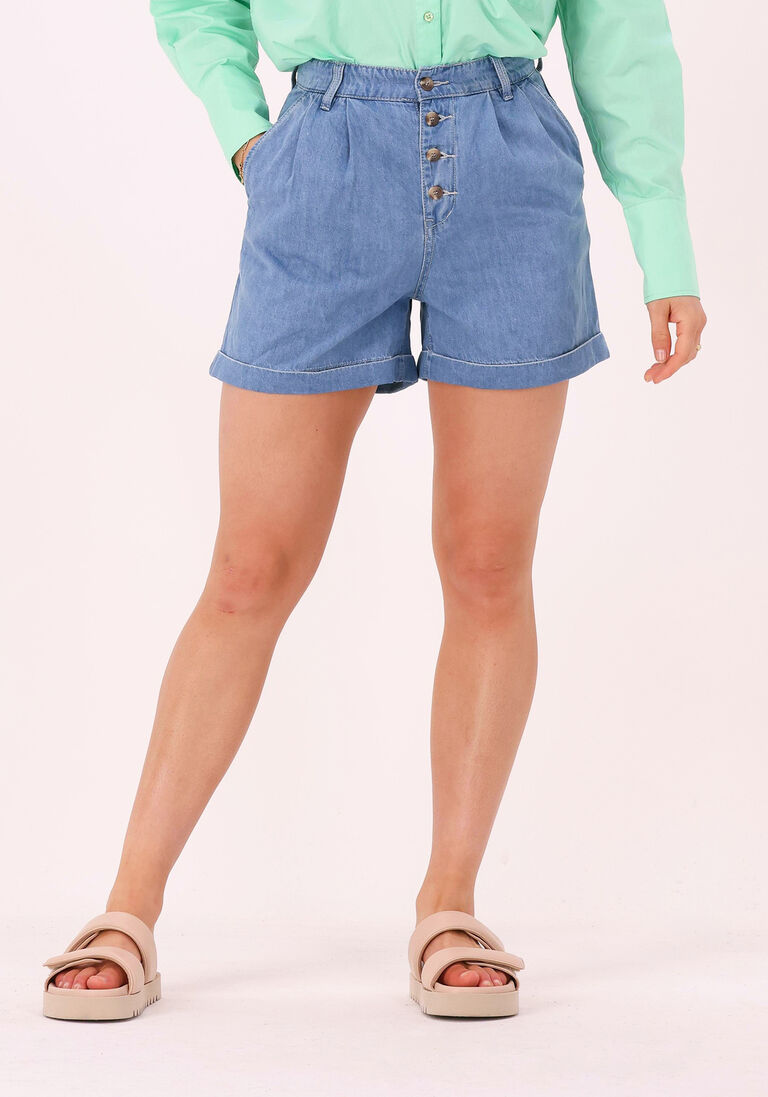 OBJECT blauwe object shorts ocean hw denim shorts
