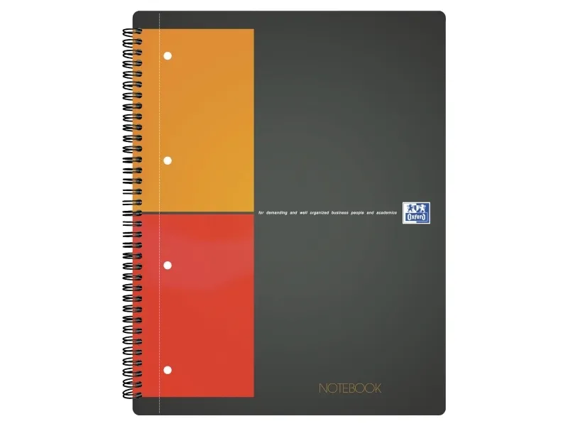 Notesbog, Oxford International Notebook, A4 , kvadreret 5x5 mm, med 80 ark, 80g