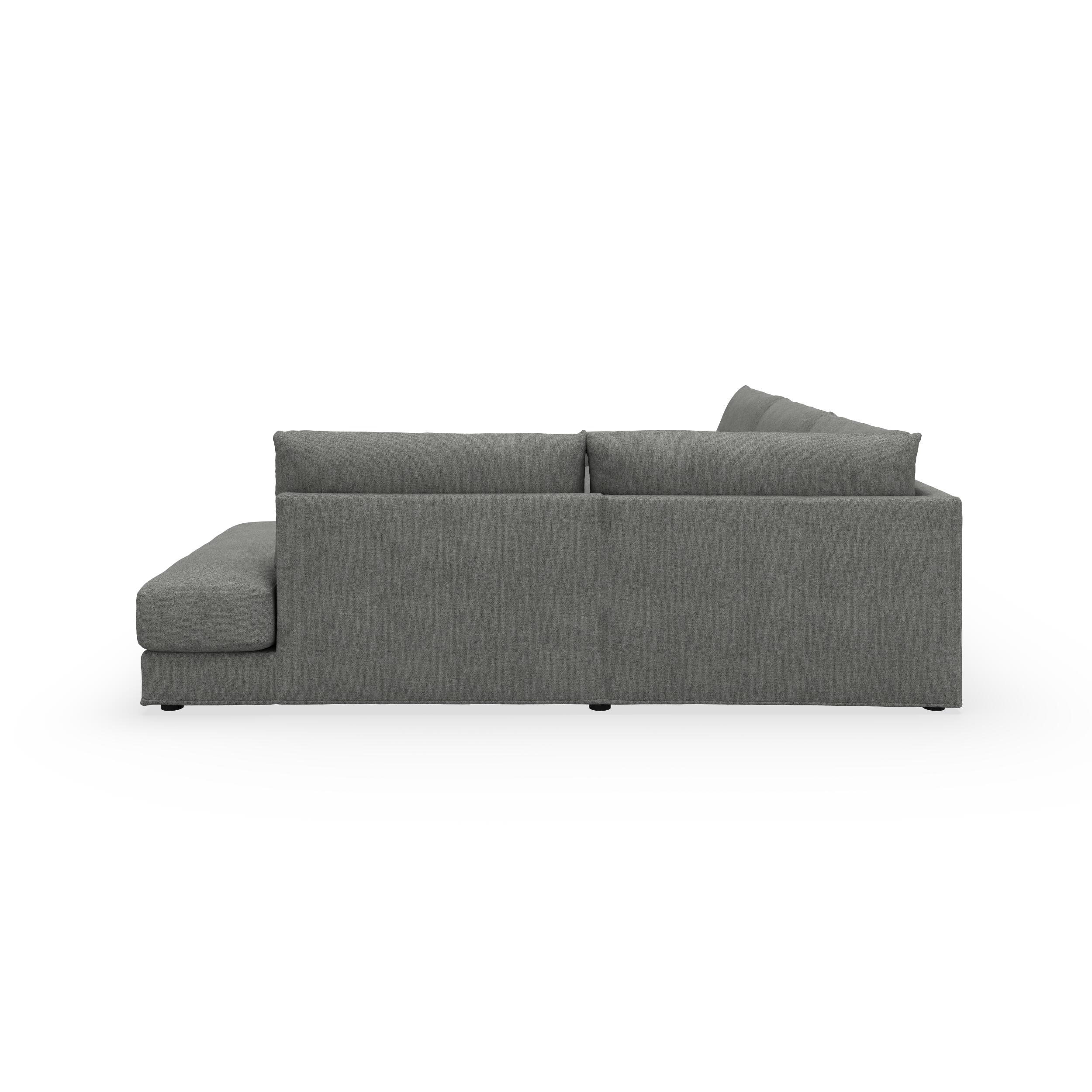 Norsberg højrevendt hjørnesofa med pufafslutning