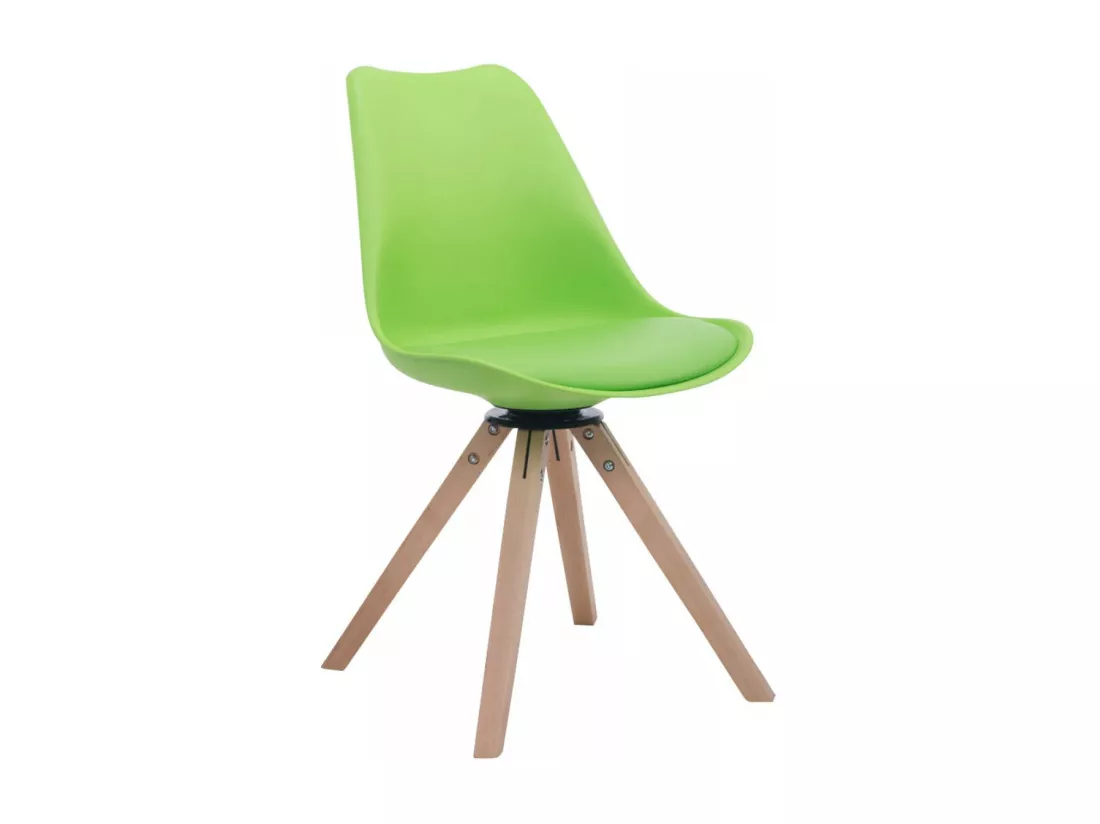 Chaise de bureau - Similicuir & Bois - Vert - Troyes