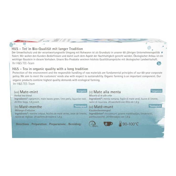 H&S Bio Mate-Minze Filterbeutel, 20X1.8 g