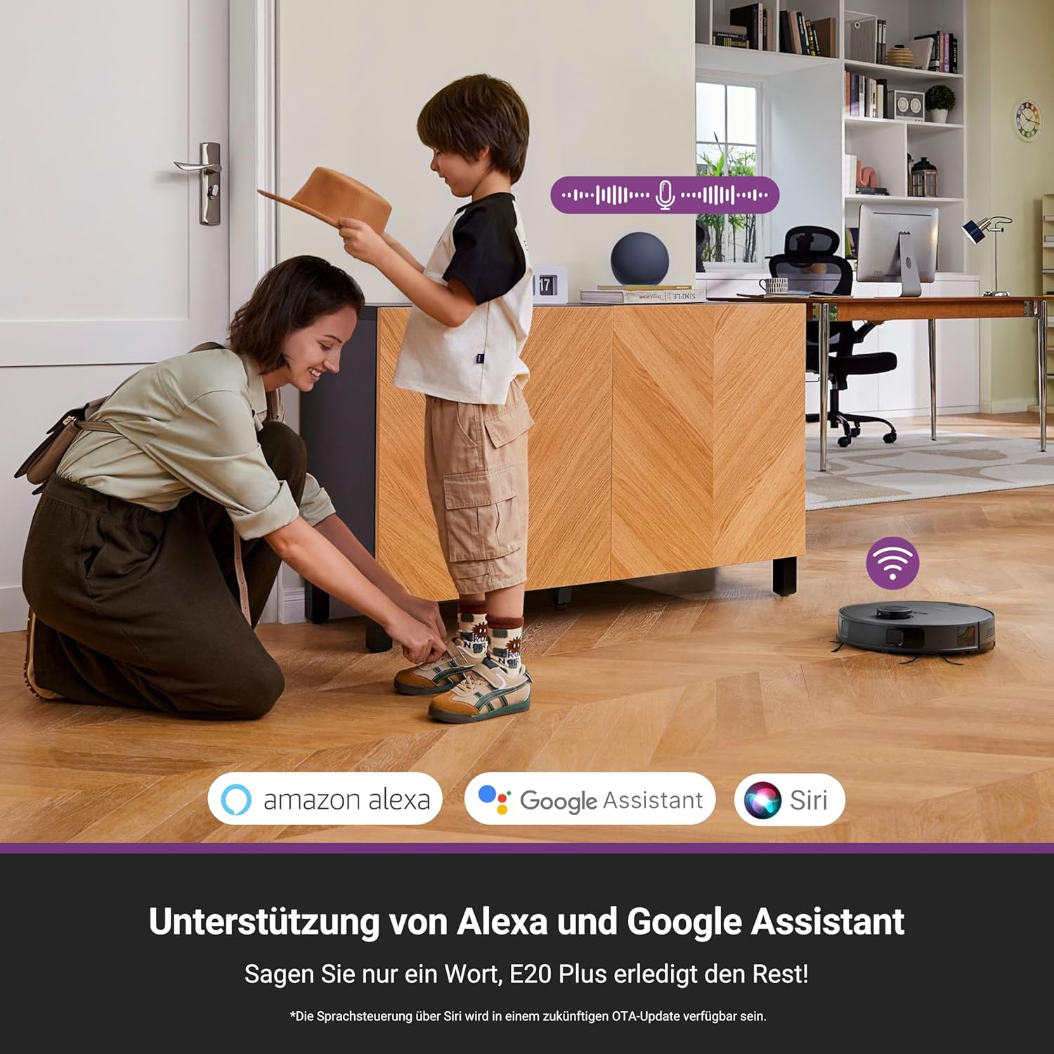 Eureka E20 Plus Staubsaugroboter mit 8000 Pa Saugkraft und selbstentleerender Station, Anti-Wickel-Funktion, 3D Hindernisvermeidung, 180 Minuten Laufzeit, DuoDetect AI, schwarz