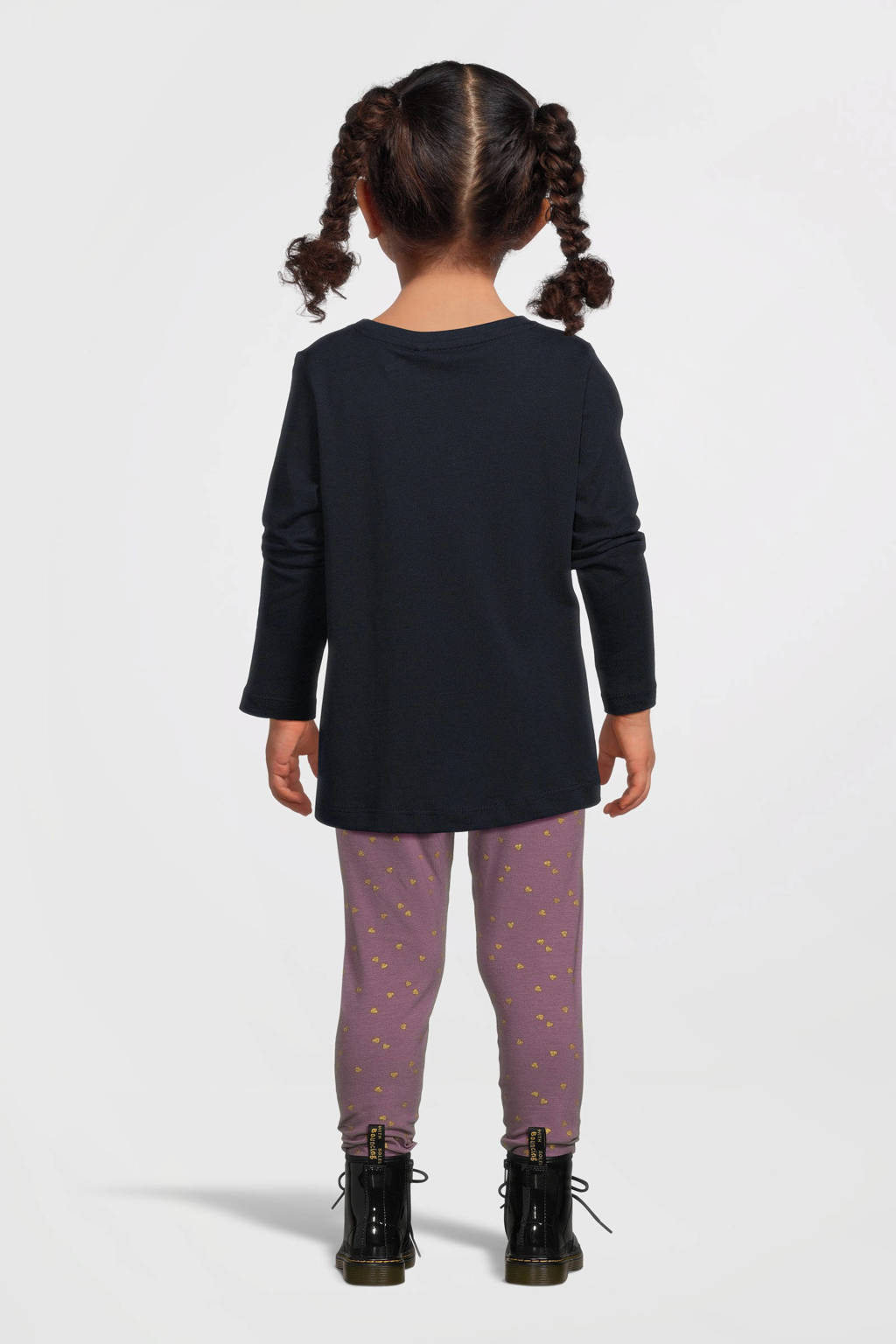 NAME IT longsleeve NMFVIOLET met printopdruk donkerblauw