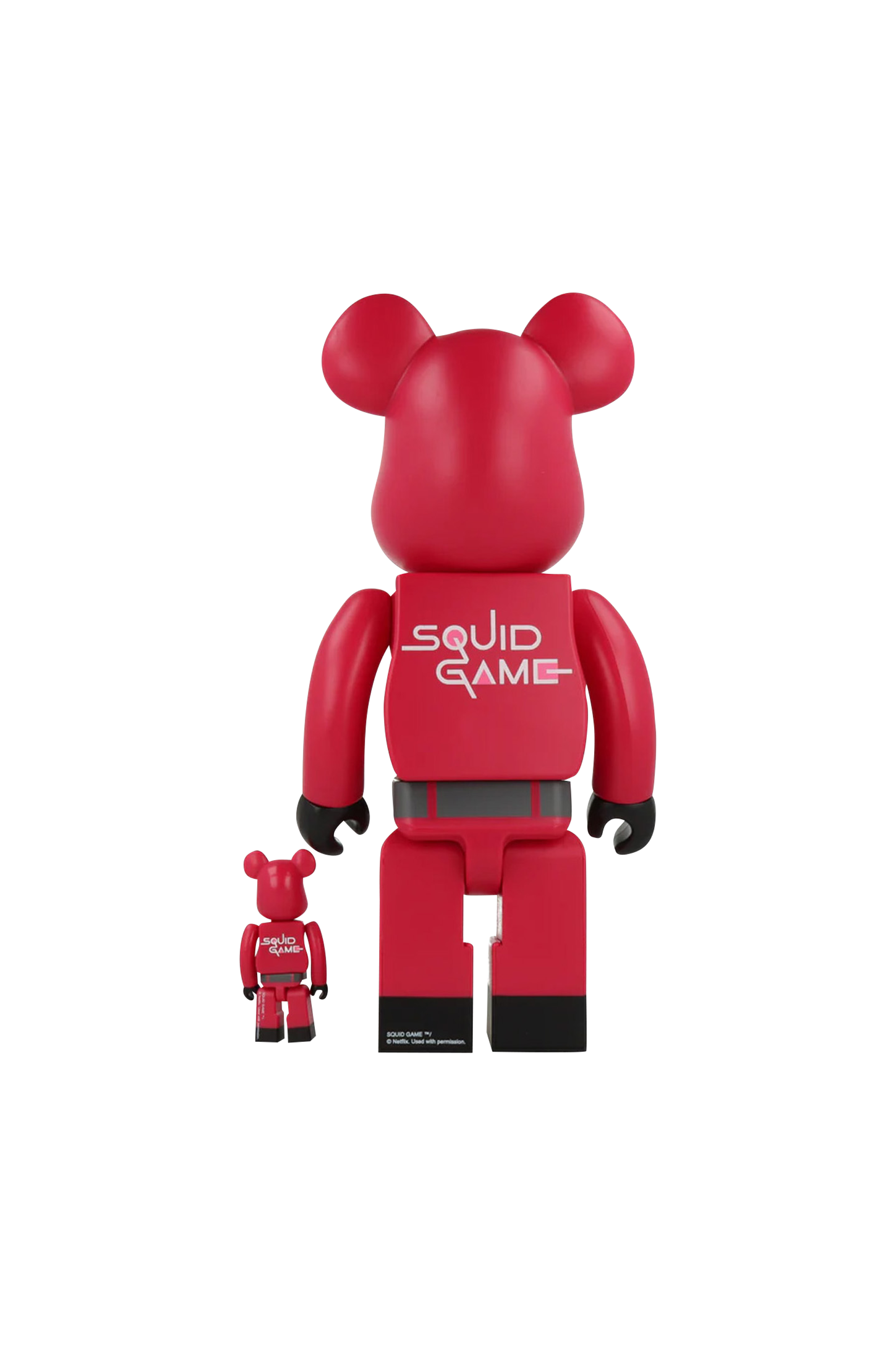 ARTOYZ figurine 400% + 100% Bearbrick Squid Game Guard Rouge