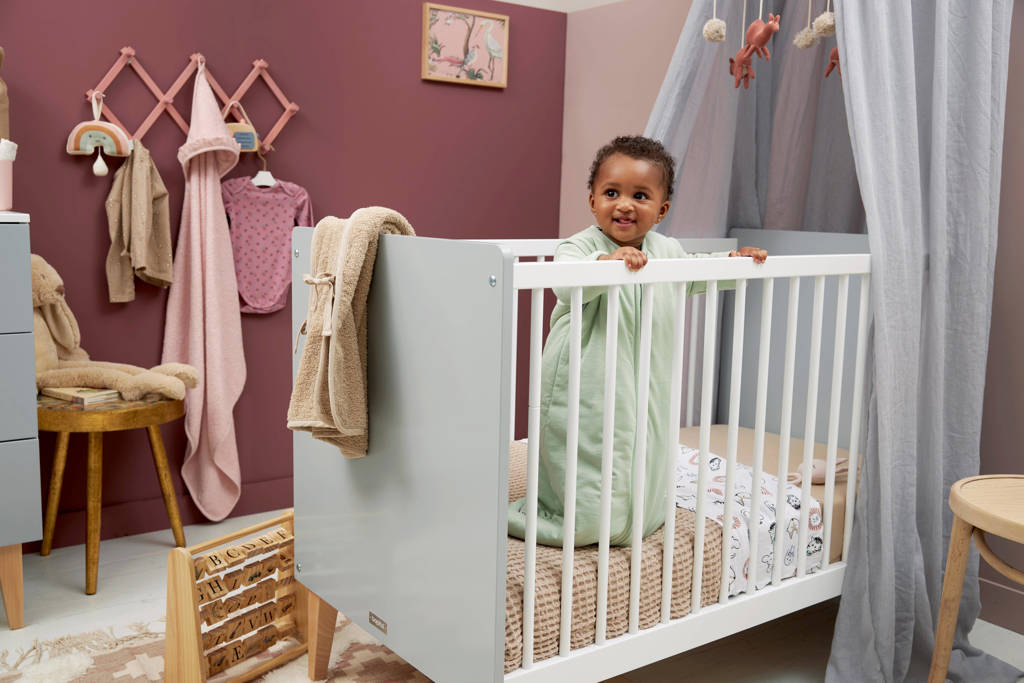 Te krappe mouwenbaby winter slaapzak met afritsbare mouwen soft green
