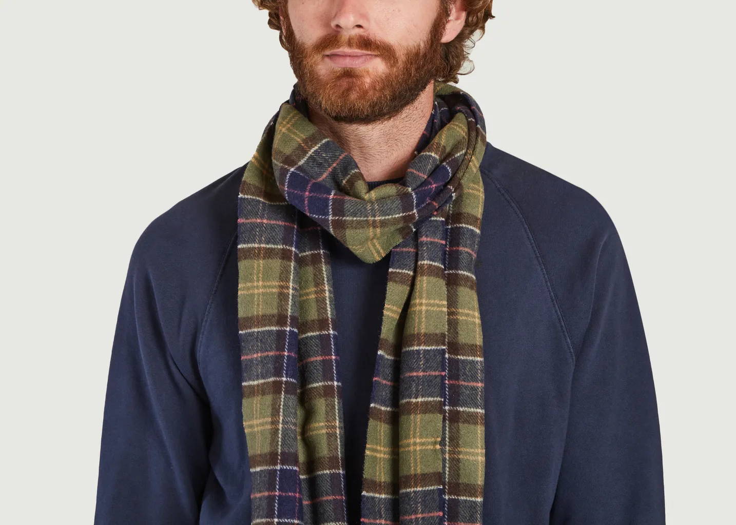 Echarpe tartan en laine Barbour
