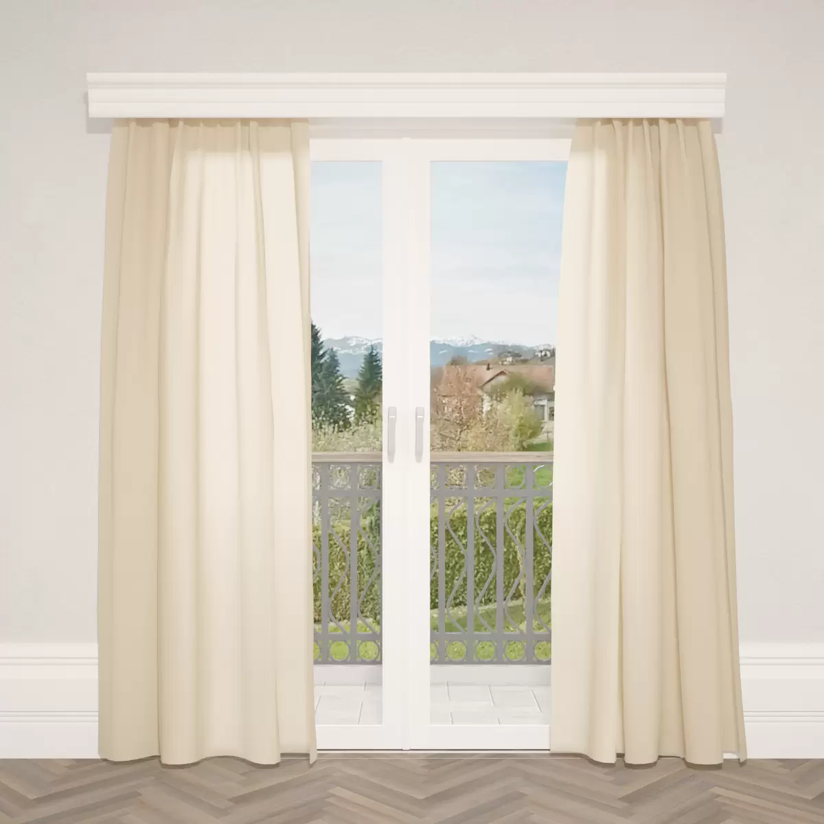 Nachtvorhang Mircrocrash Beige