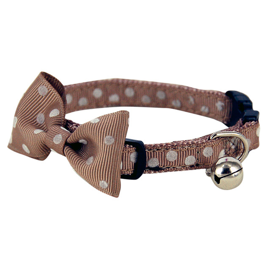 Collier nœud taupe pour chat