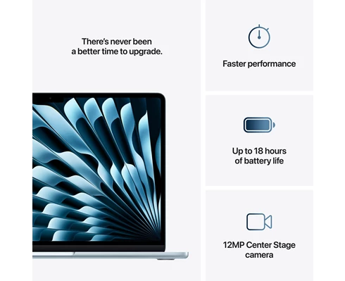Apple 13-inch MacBook Air - M4 chip 10-core CPU   10-core GPU, 24GB RAM, 512GB SSD - Sky Blue