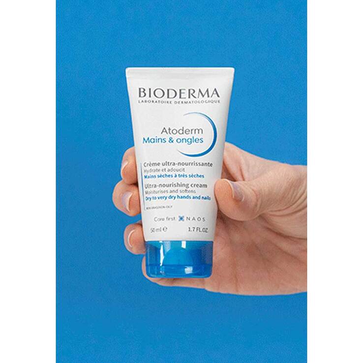 Bioderma Atoderm Mains Handcreme für trockene und raue Hände und Nägel, 50 ml