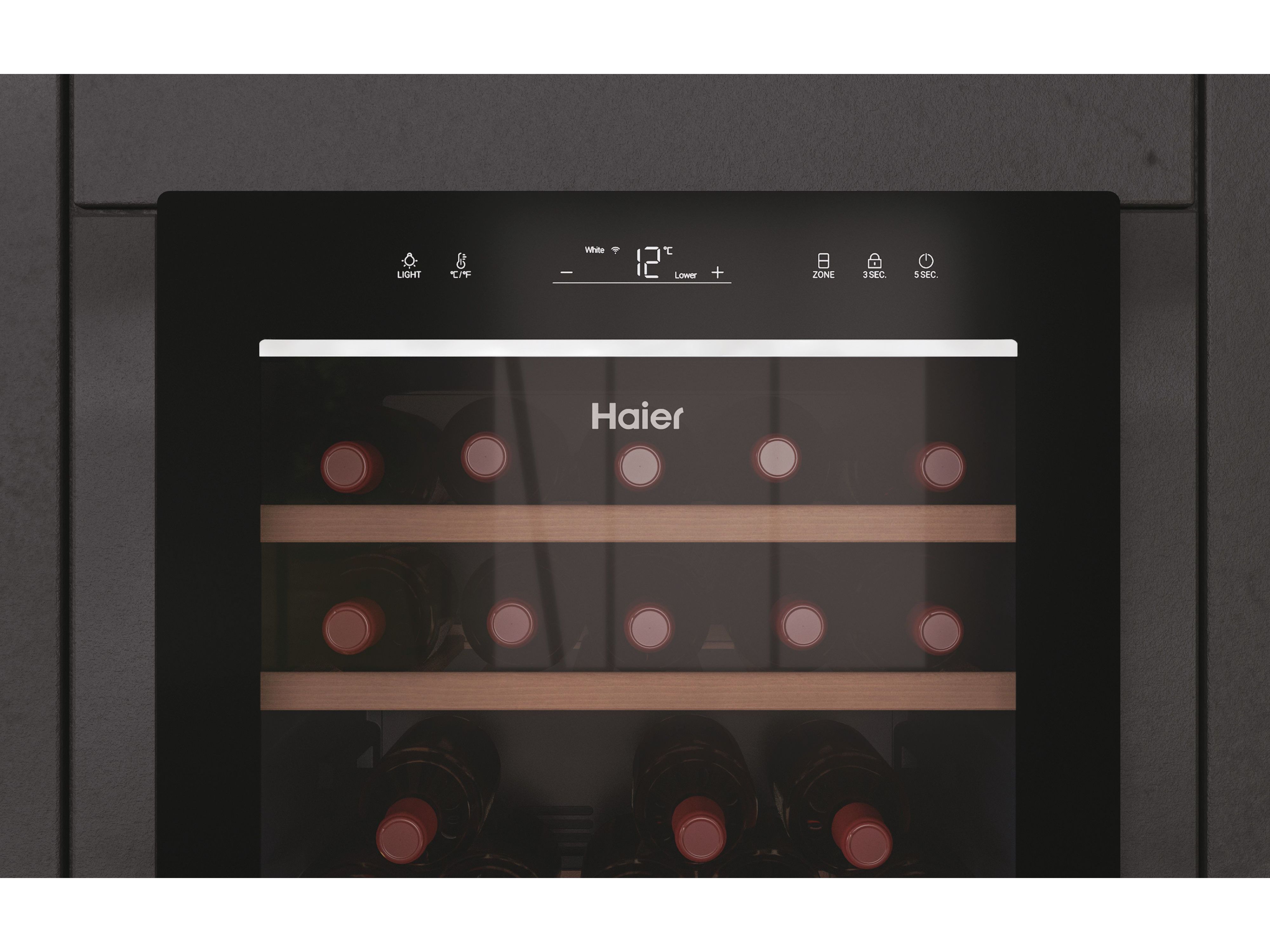 CAVE VINHOS HAIER HWS77GDAU1 77 GARRAFAS CINZA