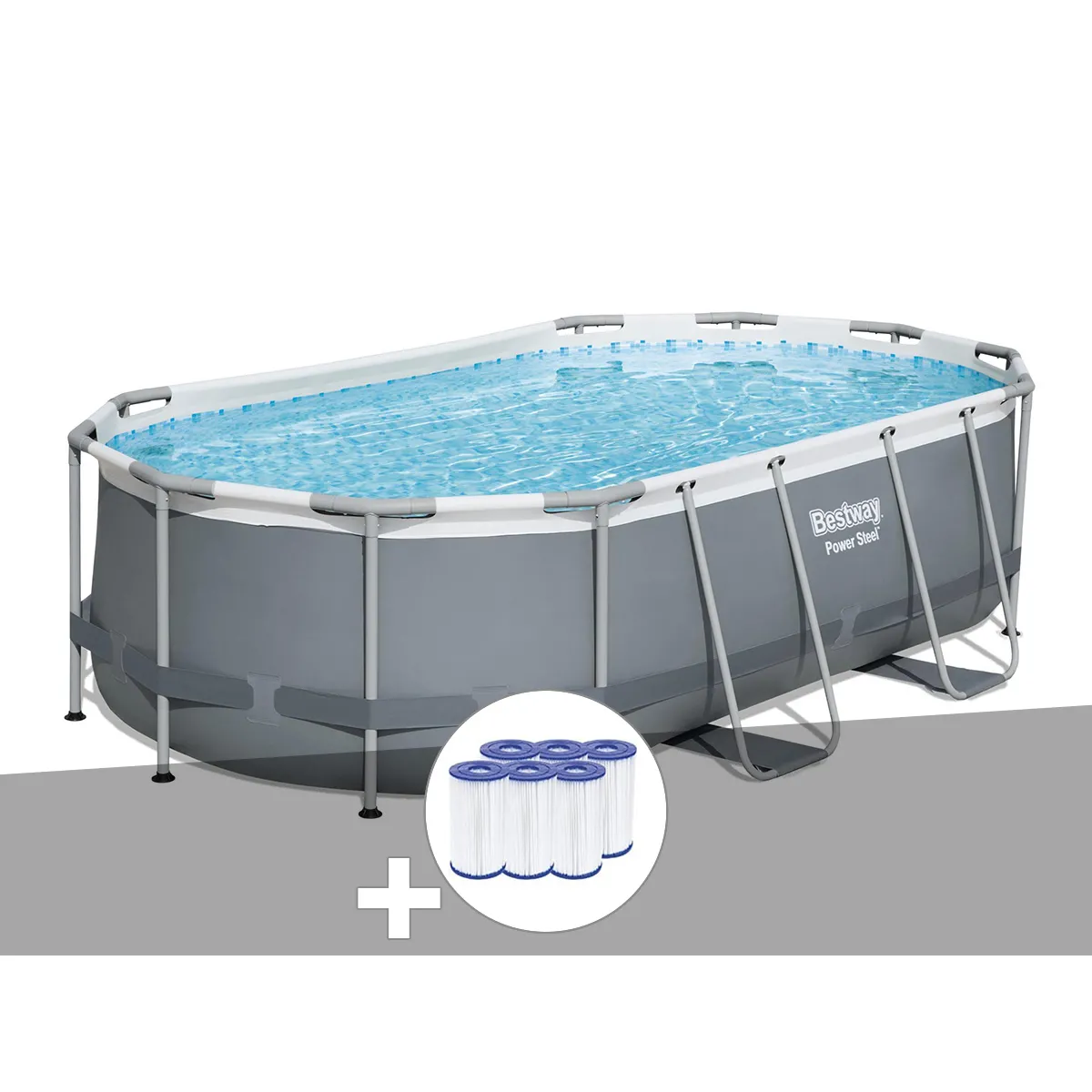 BESTWAY Piscine Power Steel - 4,27 x 2,50 x 1,00 m