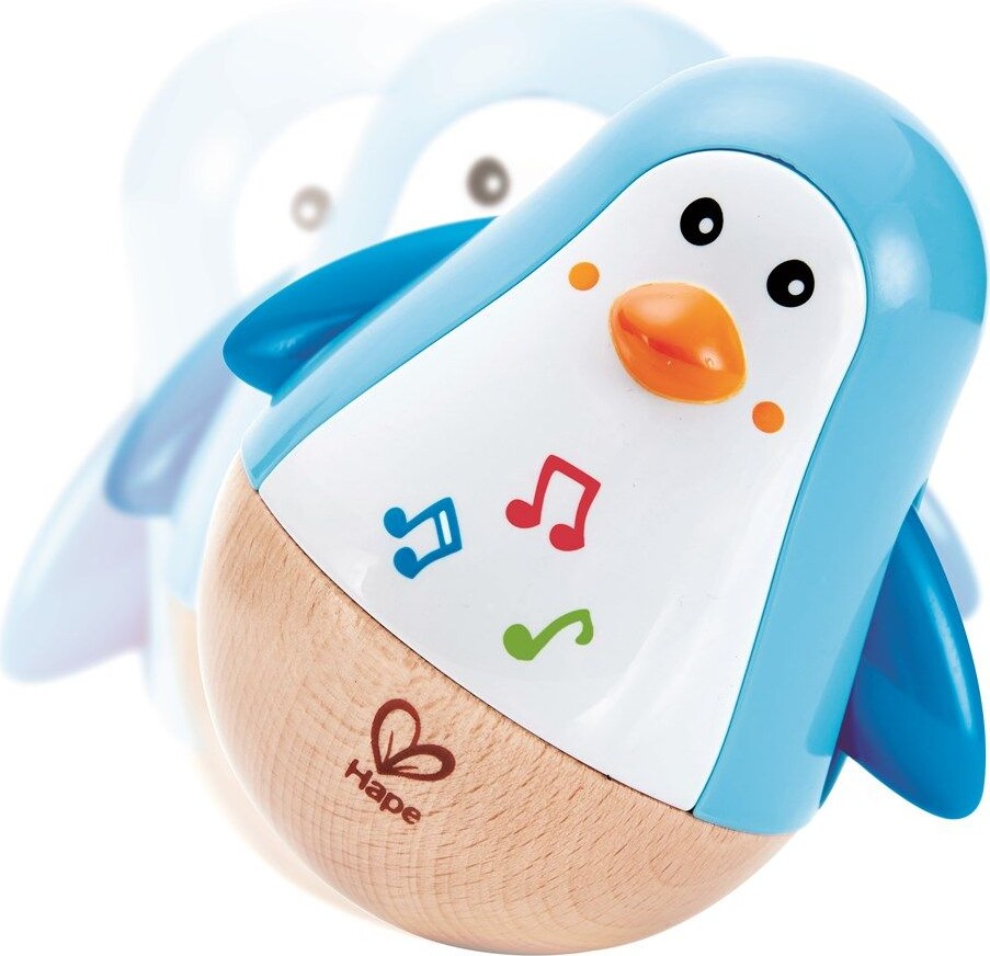 Hape - Pingvin Legetøj Med Musik - Penquin Musical Wobbler