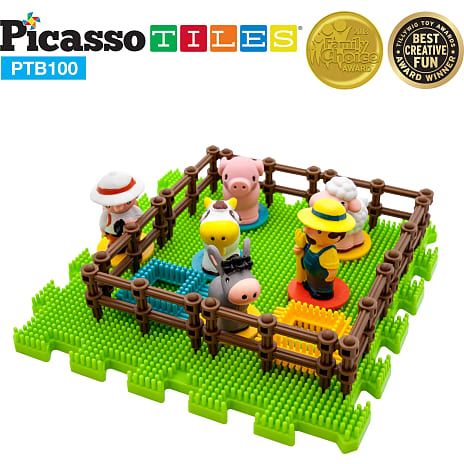 Picasso Tiles bondegårdssæt 100 dele